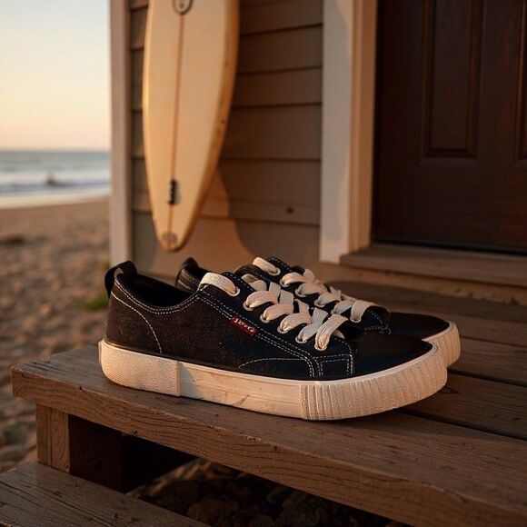 Levi's Kids Anikin C CVS  Durable Canvas NAVY BLUE Lowtop Unisex Sneaker Shoe 7M - Picture 12 of 13